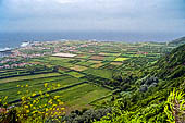 Azzorre, Isola di San Miguel - Escursione da Mosteiros a Ponta do Escalvado. Vista sull'altopiano basaltico di Mosteiros 